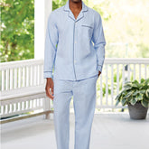 Party Pajama Set  Piping pajama set  Blue Pajama set Bachelorette gifts Custom Text PJS   Bachelorette weekend outfits